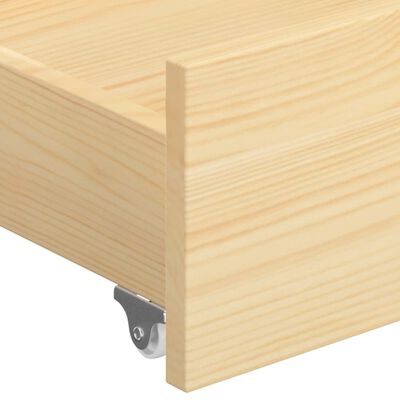 vidaXL Bed Drawers 2 pcs Solid Pine Wood