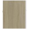 vidaXL 2 Piece Bathroom Furniture Set White and Sonoma Oak Engineered Wood