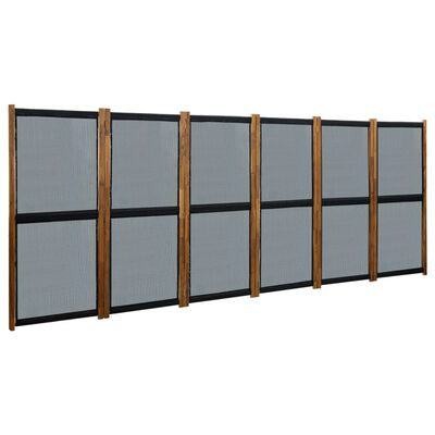 vidaXL 6-Panel Room Divider Black 420x170 cm