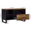 vidaXL TV Cabinet 80x33x46 cm Solid Wood Mango&Engineered Wood