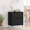 vidaXL Sideboard Black Oak 60 x 35 x 70 cm Engineered Wood and Iron
