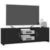 vidaXL TV Cabinet High Gloss Black 120x30x37.5 cm Engineered Wood