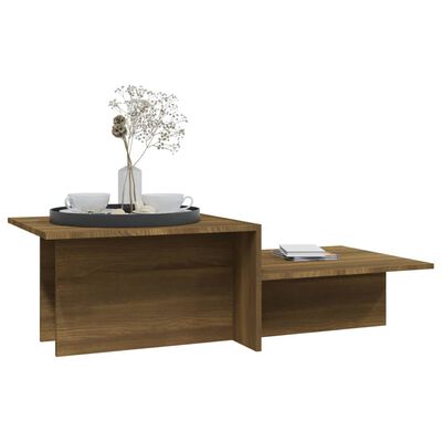 vidaXL Coffee Table Brown Oak 111.5x50x33 cm Engineered Wood