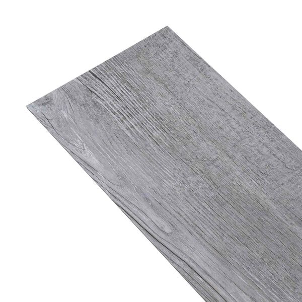 vidaXL Flooring Planks 18 pcs Grey 2.51 m&sup2; PVC