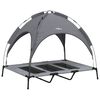 vidaXL Dog Bed with Canopy Anthracite Oxford Fabric and Steel