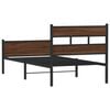 vidaXL Bed Frame without Mattress Brown Oak 100x190 cm Engineered Wood