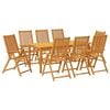 vidaXL 9 Piece Garden Dining Set 180x90x75 cm Solid Wood Acacia