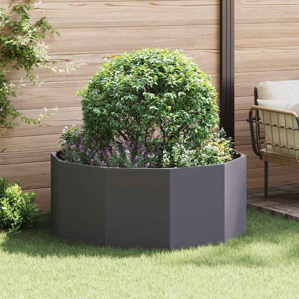 vidaXL Planter Black 120 x 120 x 50 cm Steel