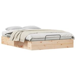 vidaXL Ottoman Bed Frame with Storage Natural 120 x 200 cm