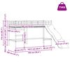 vidaXL Kids'Loft Bed Frame with Slide White and Anthracite