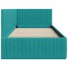 vidaXL Corner Bed Frame with Headboard Turquoise 90 cm x 190 cm Velvet