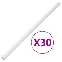 vidaXL Cable Trunkings with Clips Ø30 mm 30 m PVC