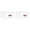 vidaXL Wall-mounted Bedside Cabinets 2 pcs High Gloss White 35x35x20 cm