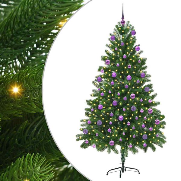 vidaXL Christmas Tree with 300 LEDs with Stand Green 180 cm PE