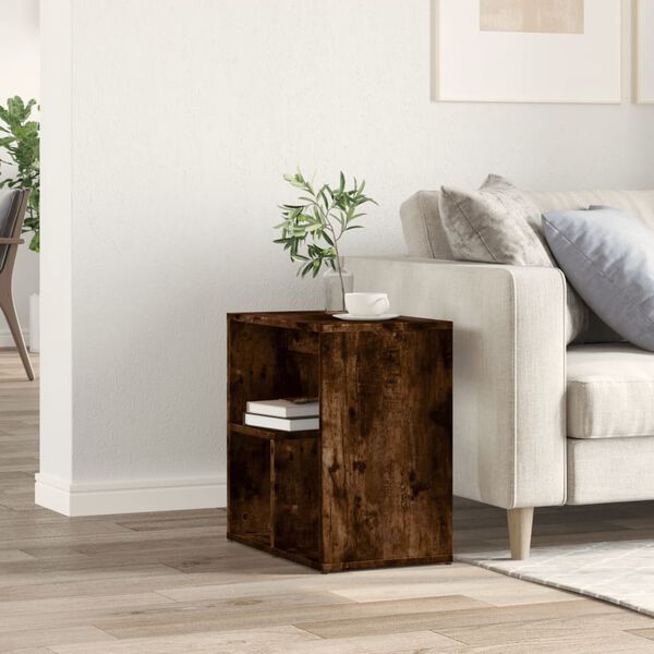vidaXL Side Table Smoked Oak 50x30x50 cm Engineered Wood