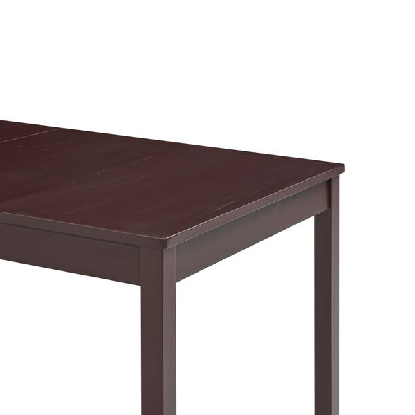 vidaXL Dining Table Dark Brown 140x70x73 cm Pinewood