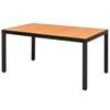 vidaXL Garden Dining Table | Brown | Aluminium | 150 cm x 90 cm | Durable