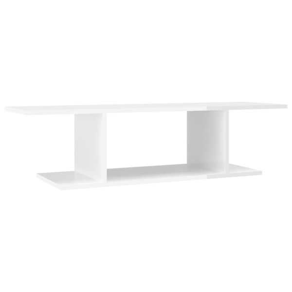 vidaXL Wall Mounted TV Cabinet High Gloss White 103x30x26.5 cm