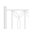 vidaXL Metal Replace Headboard White 75 cm