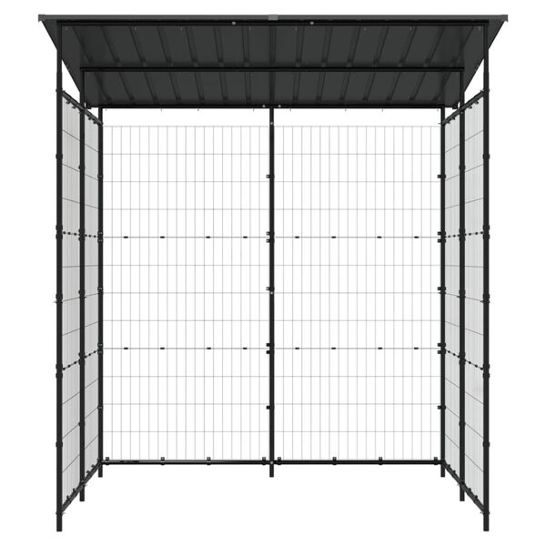vidaXL Bicycle Shed 190x190x222 cm Steel Black
