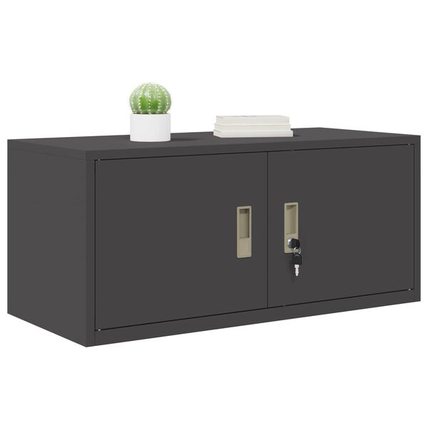 vidaXL Storage Cabinet Black 90 x 40 x 40 cm Cold-Rolled Steel