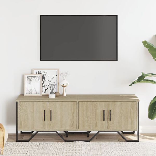 vidaXL TV Cabinet Sonoma Oak 122x34x41 cm Engineered Wood