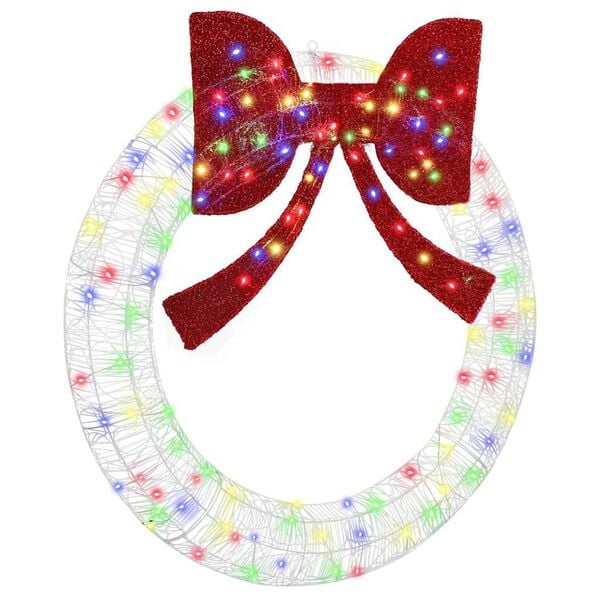 vidaXL Wreath with 150 LEDs Multicolour 120 cm Acrylic