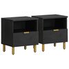vidaXL Bedside Cabinet Black 40x33x46 cm Engineered Wood