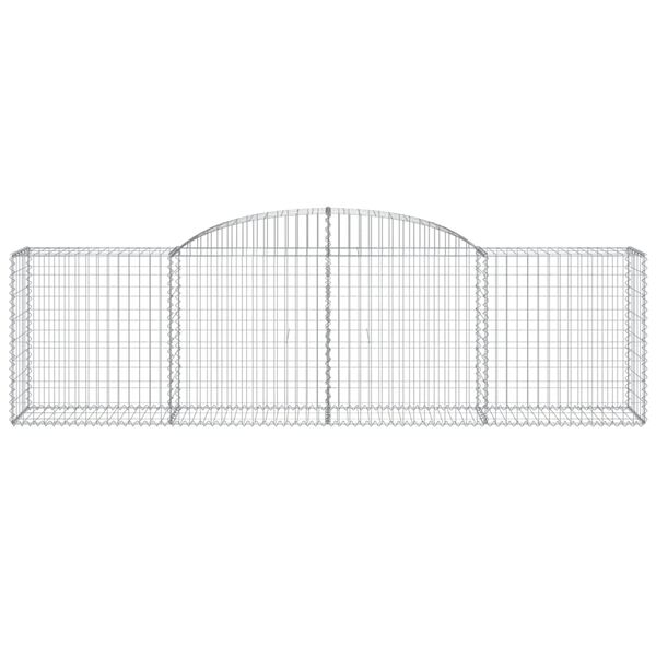 vidaXL Arched Gabion Baskets 6 pcs 300x50x80/100 cm Galvanised Iron