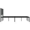 vidaXL Metal Bed Frame without Mattress with Headboard Black 160x200cm