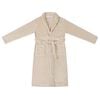 vidaXL Bathrobe without Hood Beige L Flannel