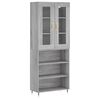 vidaXL Highboard Grey Sonoma 69,5x34x180 cm Engineered Wood