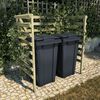 vidaXL Double Bin Shed Green 140x80x150 cm Impregnated Pinewood