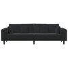 vidaXL Sofa with Cushion Black 250 x 77 x 76 cm Velvet