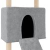 vidaXL Cat Tree with Sisal Scratching Posts Light Grey 153 cm