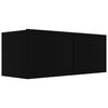 vidaXL 3 Piece TV Cabinet Set Black Engineered Wood