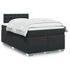 vidaXL Box Spring Bed with Mattress Black 120x190 cm Faux Leather