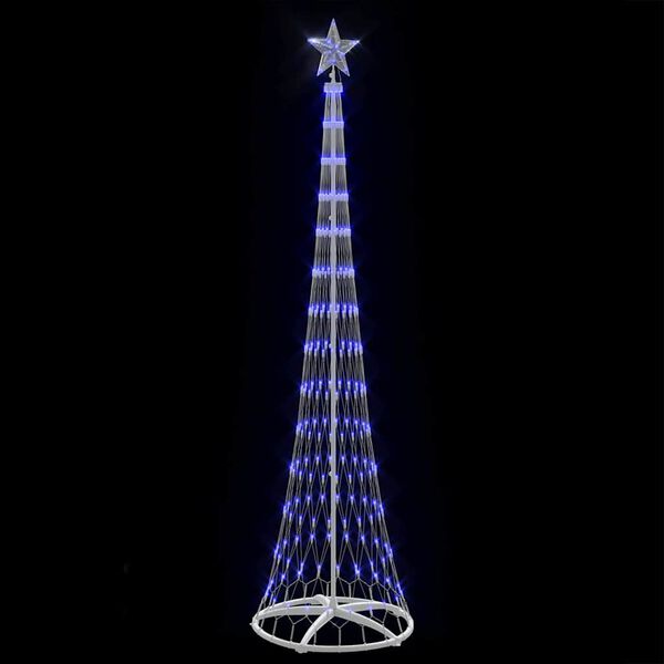 vidaXL LED Christmas Tree with 290 LEDs Blue 70 x 70 x 250 cm Metal