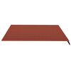 vidaXL Replacement Fabric for Awning Orange and Brown 4x3.5 m