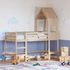 vidaXL Loft Bed with Ladder and Roof without Mattress 90x190 cm Single