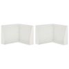 vidaXL Retaining Wall 2 pcs 50 x 50 x 50 cm Steel White