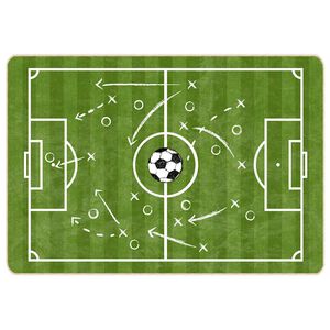 vidaXL Kids' Rug Green 160x230 cm Football Field Washable