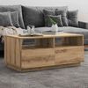 vidaXL Coffee Table with LED Lights Artisan Oak 90x49x40 cm