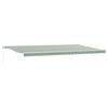 vidaXL Retractable Awning Green and White 600 x 350 cm
