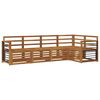 vidaXL Sofa Sets 5 pcs Natural Solid Acacia Wood