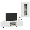 vidaXL TV Cabinet Set FLORIN High Gloss White Engineered Wood