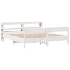 vidaXL Bed Frame without Mattress White 180x200 cm Super King Solid Wood Pine
