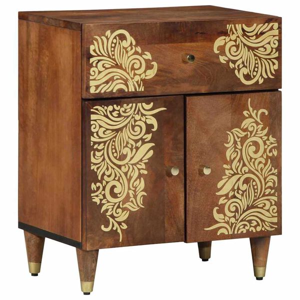 vidaXL Bedside Cabinet Honey brown 50 x 33 x 60 cm Solid Mango Wood