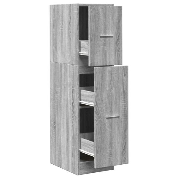 vidaXL Apothecary Cabinet Grey Sonoma 30x41x118 cm Engineered Wood