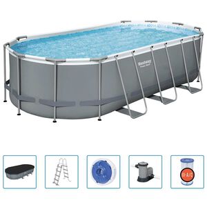 Bestway Power Steel Above Ground Pool Oval 549x274x122 cm